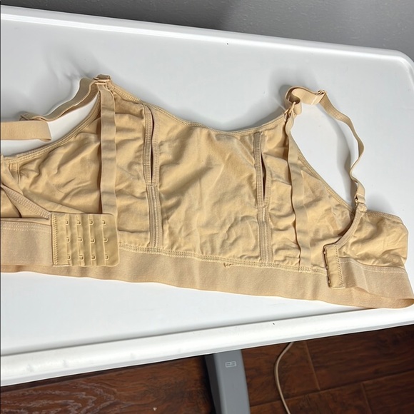 Tan seamless Maternity Bra with Adjustable Straps and Supportive Band - Picture 2 of 5